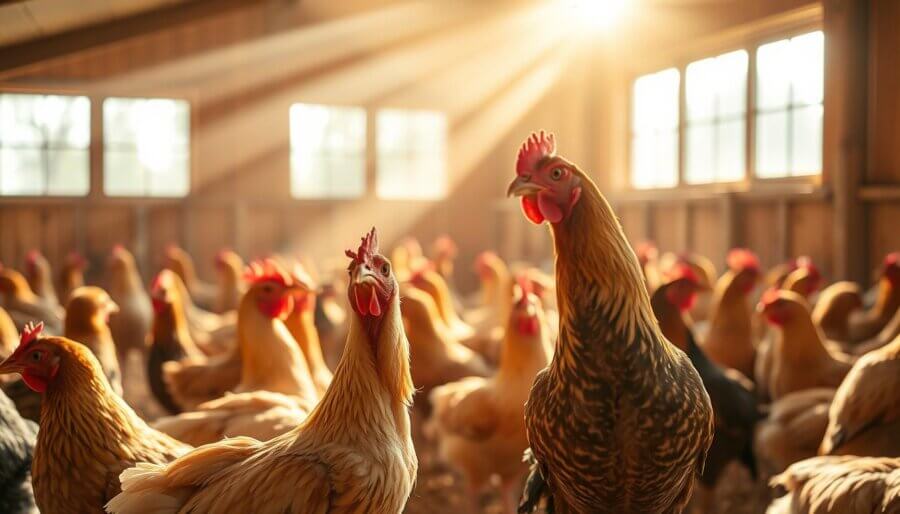 Oświetlenie do kurników – jaka barwa światła